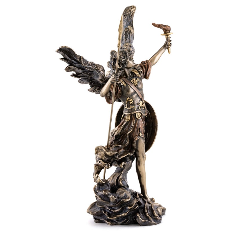 Top Collection Archangel Uriel God is My Light Statue - Phanuel Turn to God Sculpture in Cold Cast Bronze- 13.75-Inch Holy Saint Patron of Salvation Figurine - Image 4